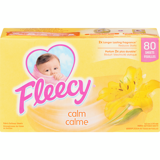 FLEECY Feuilles Pour Sécheuse Aroma Therapy, Calme 80 sheets