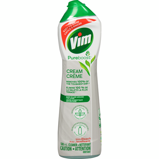 VIM Crème Nettoyante Avec Javellisant avec des particules 100 % naturelles 500 ml