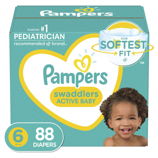 Couches Pampers Swaddlers, format super économique Pampers taille 6