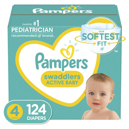 Couches Pampers Swaddlers, format super économique Pampers taille 4