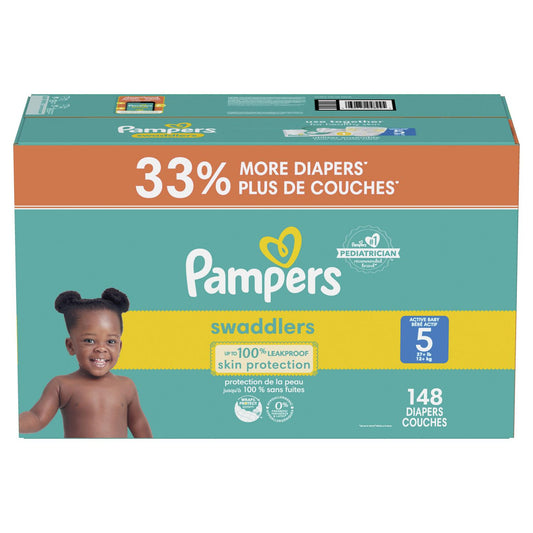 Couches Pampers Swaddlers pour bébé actif, format Ultra Value Pampers taille 5