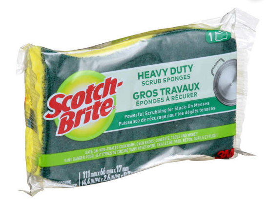 Scotch-Brite - Éponge à récurer pour gros travaux, paquet de 24