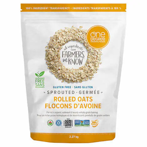 Flocons d’avoine germée 2,27 kg de One Degree Organics