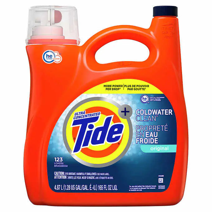 Tide Cold Water Clean Liquid Laundry Detergent, 123 Loads